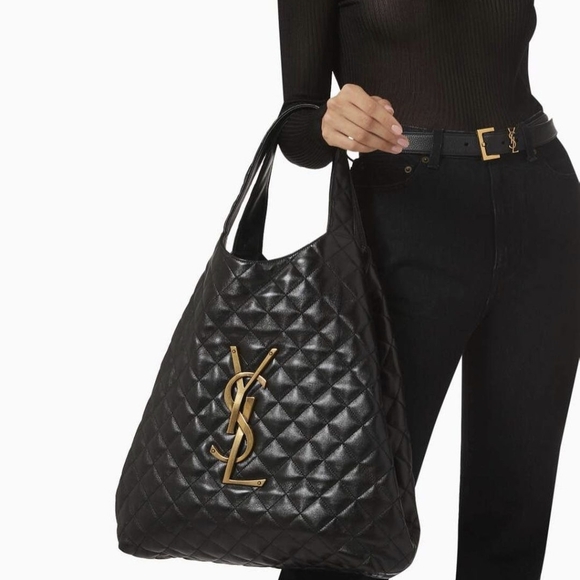 Saint Laurent Handbags - Brand New! YSL SAINT LAURENT ICARE MAXI SHOPPING BAG IN QUILTED LAMBSKIN BLACK